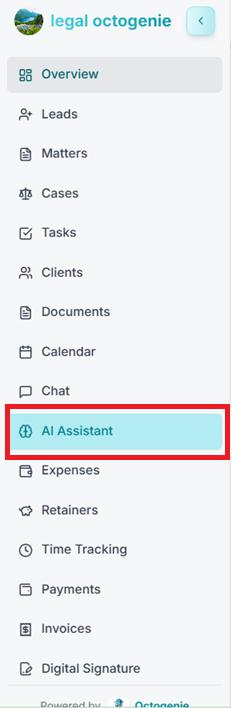 AI Assistant navigation