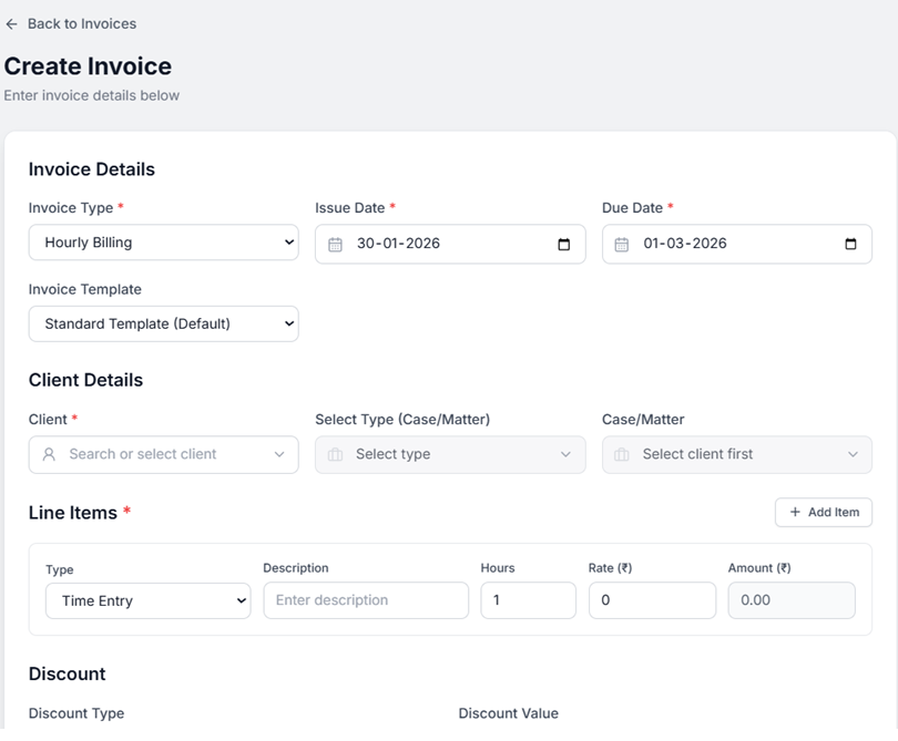 Invoice header details