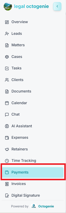 Payments navigation