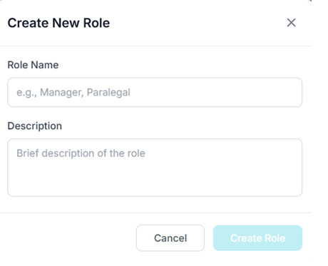 New Role button